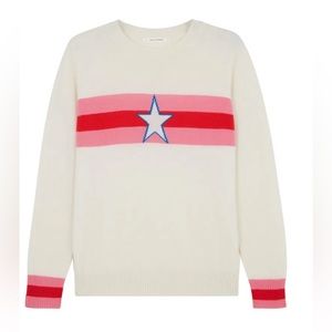 Chinti & Parker Cream Star-Crossed 100% Cashmere Sweater S